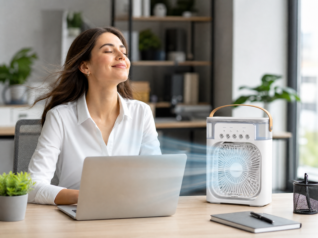 Ventilateur avec glace et parfum