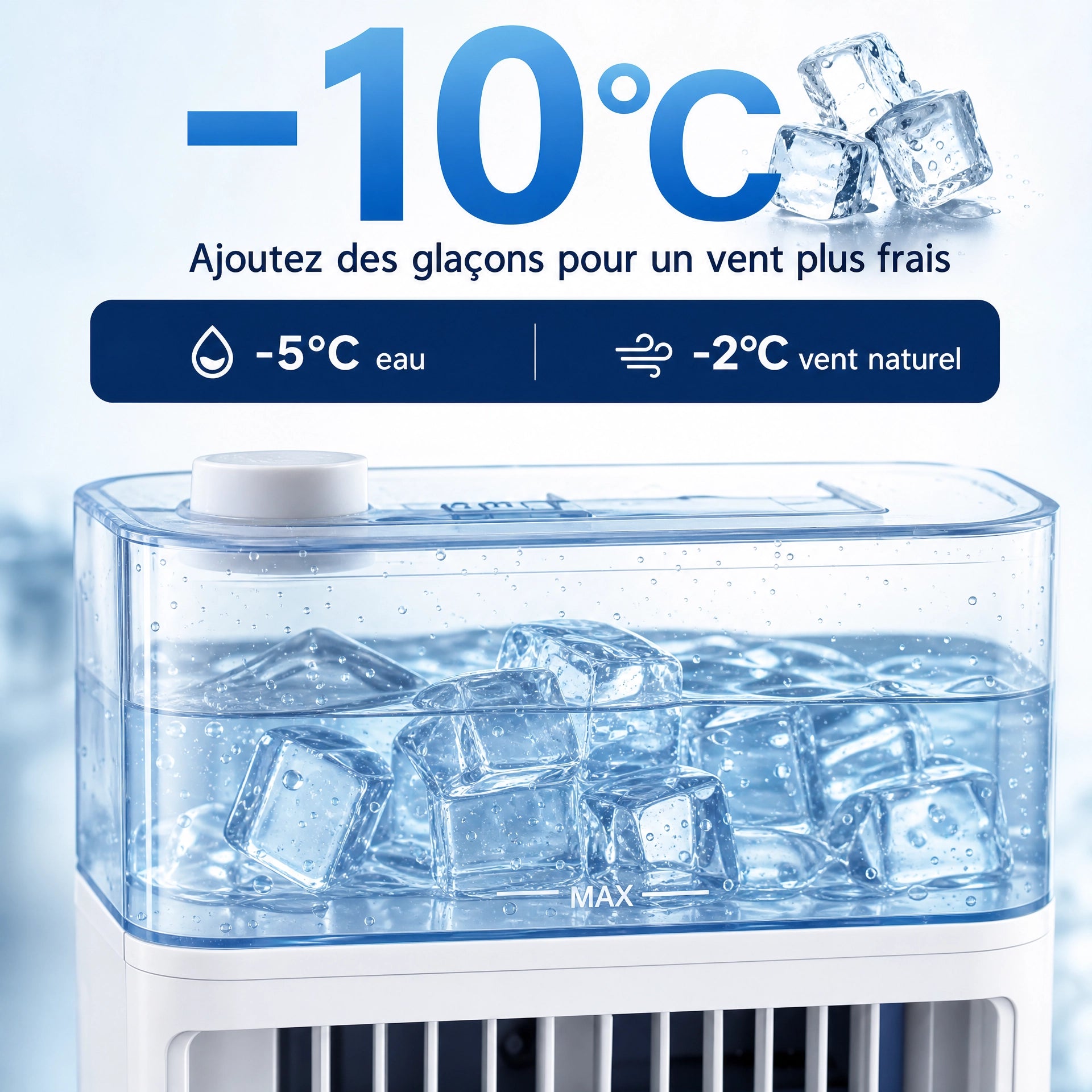 Ventilateur avec glace et parfum